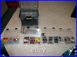 VINTAGE AURORA MODEL MOTORING HO SLOT CAR TRACK and Controllers and CARS