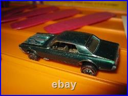 VINTAGE HOT WHEELS 1967 STRIP ACTION SET with CUSTOM COUGAR REDLINE