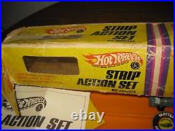 VINTAGE HOT WHEELS 1967 STRIP ACTION SET with CUSTOM COUGAR REDLINE