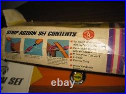 VINTAGE HOT WHEELS 1967 STRIP ACTION SET with CUSTOM COUGAR REDLINE