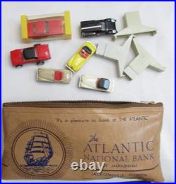 VINTAGE THUNDER JET 500 SLOT CAR & TRACK w 6 CARS MODEL TRAIN SET AS IS