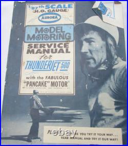 VINTAGE THUNDER JET 500 SLOT CAR & TRACK w 6 CARS MODEL TRAIN SET AS IS