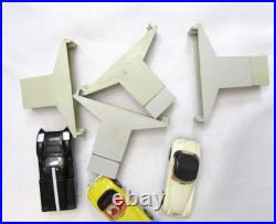 VINTAGE THUNDER JET 500 SLOT CAR & TRACK w 6 CARS MODEL TRAIN SET AS IS