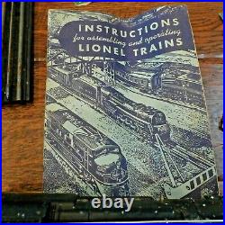 Vintage 1950s Lionel Train Set Lots of Tracks 6 Cars with 1949 Owners Manual etc
