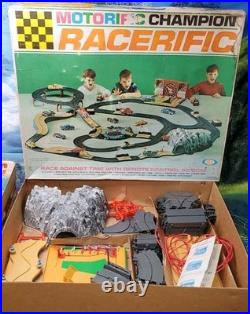 Vintage 1967 Ideal toy Co Motorific Champion Racerific Slot Car Track Set In Box