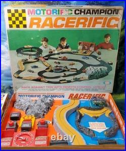 Vintage 1967 Ideal toy Co Motorific Champion Racerific Slot Car Track Set In Box