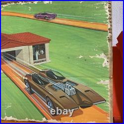 Vintage 1968 Mattel Hot Wheels Super-Charger Sprint Set Track with Box & Extras