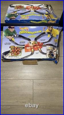 Vintage 1999 Mattel Hot Wheels Criss Cross Crash Motorized Race Track Set. New