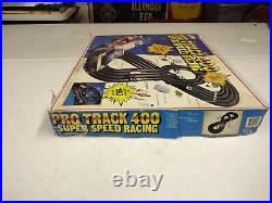 Vintage Artin Pro Track 400 Super Speed Racing 4 Slot Car Set With Box