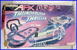Vintage Aurora AFX Tomy Thunderloop Thriller Slot Car Track Set Boxed with 5 Cars