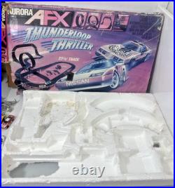 Vintage Aurora AFX Tomy Thunderloop Thriller Slot Car Track Set Boxed with 5 Cars