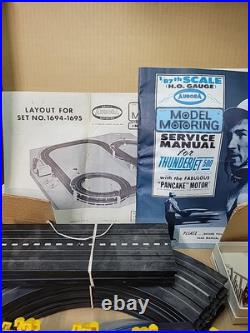 Vintage Aurora Thunderjet HO slot car Race Set track cars manuals No controllers Vintage Aurora Thunderjet HO slot car Race Set track cars manuals No controllers
