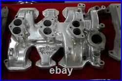 Vintage EDELBROCK Intake Manifold 303 324 OLDSMOBILE 3X2 Stromberg Hot Rod OLDS