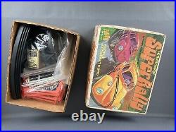 Vintage ELDON Boss Banked Super Rally 1/32 Slot Car Track Set Made in USA Used