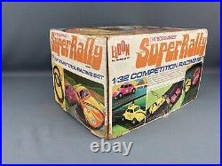 Vintage ELDON Boss Banked Super Rally 1/32 Slot Car Track Set Made in USA Used