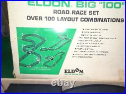 Vintage Eldon Big 100 Road Race Set Slot Car Track 1963 Vintage Eldon Big 100 Road Race Set Slot Car Track 1963