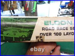 Vintage Eldon Big 100 Road Race Set Slot Car Track 1963 Vintage Eldon Big 100 Road Race Set Slot Car Track 1963