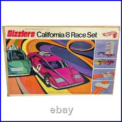 Vintage Hot Wheels Sizzlers California 8 Race Set Track with Box 1969 Mattel