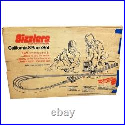 Vintage Hot Wheels Sizzlers California 8 Race Set Track with Box 1969 Mattel