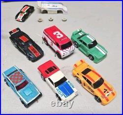 Vintage Ideal TCR Slotless Track Lighted Blazers Jam Car Speedway Set With Cars