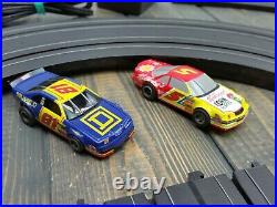 Vintage LARGE LOT of Life Like Race Track HO Slot Car Racing with 2 Cars SEE PIX