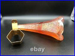 Vintage Original 1920s-30s Carnival Glass AUTOMOBILE Glass Flower VASE withbracket