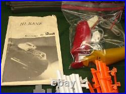Vintage REVELL Hi-Bank Raceway Slot Car Set 4 cars & bodies & Parts Track
