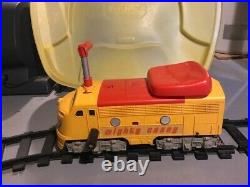Vintage Remco Mighty Casey Ride-On Train Set with Engine, Tracks and Cars 1970