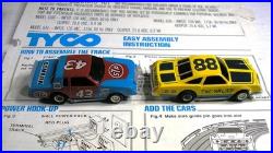 Vintage TYCO Slot Car Set, 2 Cars, Lap Counter, Lane Changers, Squeeze Track