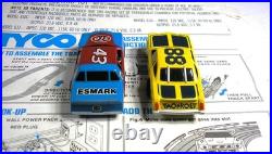 Vintage TYCO Slot Car Set, 2 Cars, Lap Counter, Lane Changers, Squeeze Track