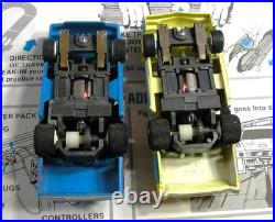 Vintage TYCO Slot Car Set, 2 Cars, Lap Counter, Lane Changers, Squeeze Track