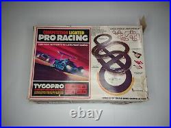 Vintage Tyco Competition Lighted Pro Slot Car Racing Track Set Incomplete