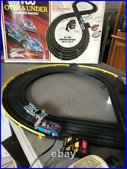 Vintage Tyco Slot Car Track Set. Over & Under Electric Racing Set With Cars