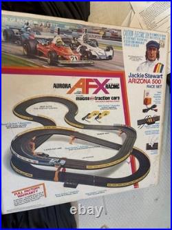 Vintage electric slot car race track set