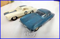 Vtg 1966 Eldon Big 100 Road Race Set 132 Corvette Mustang Slot Car Track in Box