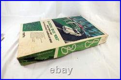 Vtg 1966 Eldon Big 100 Road Race Set 132 Corvette Mustang Slot Car Track in Box