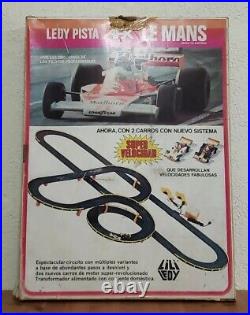 Vtg 70s Lili Ledy Pista AFX Le Mans Prototype Slot Car Electric Racing Track Set