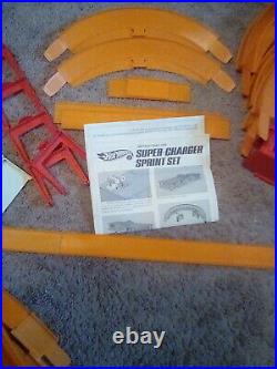 Vtg. Hot Wheels Redline 1968 Super Charger Race Set Complete Track Box & Extras