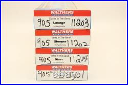 Walthers HO Scale Tracks In The Sand 85' Passenger Car Set of 4 NIB