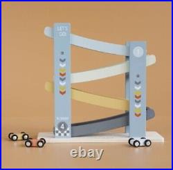 thumbnail interactive-video image 1 of 8-Piece Wooden Race Track Set - Interactive Car Game For Kids 1 of 12